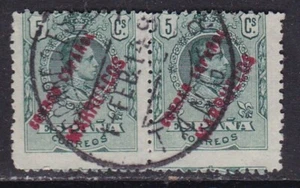 1909 - España - Tanger - Edifil 2 - Pareja Matasello Tanger - Usado - Picture 1 of 2