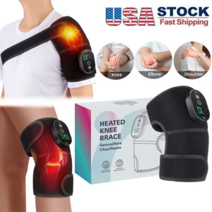 Electric Heated Knee Joint Brace Therapy Pain Relief Elbow Shoulder Heating Pad - Picture 1 of 20