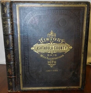 Geschichte von Ashtabula County, Ohio von Williams. 1878 1.Auflage Gravuren LTHR Folio - Bild 1 von 19