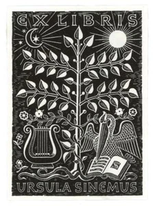 unbekannt - Exlibris von Ursula Sinemus - Holzschnitt - o.J. - Imagen 1 de 1
