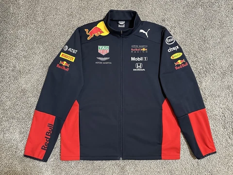 2XL 2020 Aston Martin Red Bull Racing Formula 1 Team Puma Softshell Jacket USED Cover
