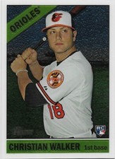 2015 Topps Heritage Chrome Christian Walker Rookie Card Parallel Serial #882/999