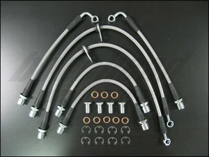 Techna-Fit Stainless Braided Brake Lines for 2001-2009 Subaru Legacy GT Turbo - Picture 1 of 5