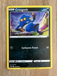 Croagunk - SWSH245 - Pokemon Promo Sword & Shield Ultra Rare Holo Card NM - Picture 1 of 2