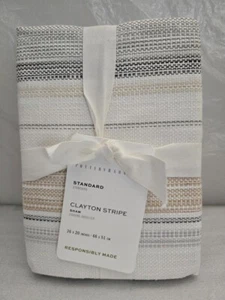 Pottery Barn Standard Clayton Streifen 1-Scham 26" x 20" neutral - Bild 1 von 2