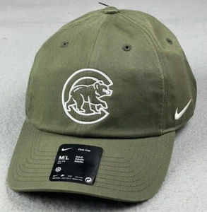 NIKE Adult Chicago Cubs Green Structured Club Hat Size M/L NEW - Picture 1 of 8