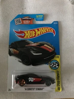 风火轮 Corvette K&N Stingray HW Speed Graphics 5/10 黑色 180/250 B152 — 第 1/4 张图片