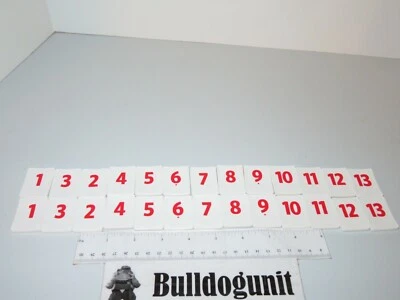 2018 Rummikub Game Replacement Lot 26 Red Tile Parts Only Pressman  - Image 1 of 2