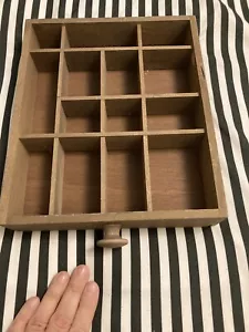Cajón de bandeja de madera antigua - Imagen 1 de 6