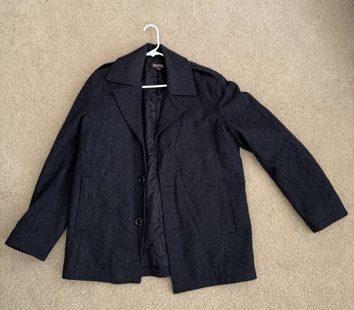 Cappotto uomo lana Michael Kors grigio medio abbottonato