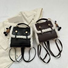 Plush Lamb Wool Backpack Retro Plush Underarm Bag New Plush Backpacks  Girl