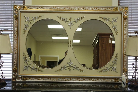 Stunning Louis XVI Style Double Wall Mirror-SALE! Cover