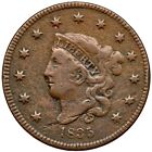 1835 N-10 R-4+ Head of 34, Sm Stars Matron or Coronet Head Large Cent Coin 1c