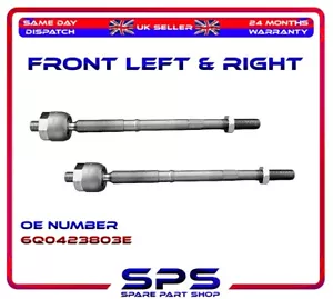 2X Inner Tie Rod Front For VW Polo Skoda Fabia Seat Cordoba Ibiza 6Q0423803E - Picture 1 of 6