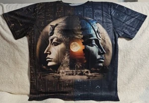 ALTE ÄGYPTISCHE PHARAO PYRAMIDE HIEROGLYPHE MOND ÄGYPTEN T-SHIRT - Bild 1 von 4