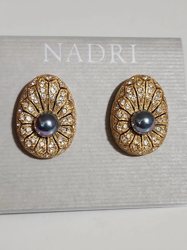 Nadri Small Crystal Hoop Earrings Ao12396gcg Gold