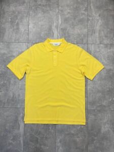 Vintage Yves Saint Laurent Yellow Men's Polo T-shirt YSL Size L