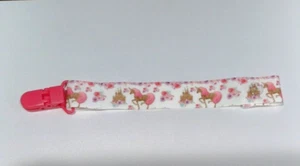 Cute Handmade Dummy Clip Unicorns and Castles Pacifier Saver Baby Shower Girl - Picture 1 of 1