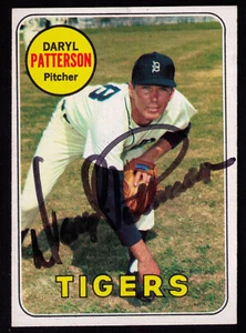 1969 Topps #101 Daryl Patterson SIGNED Detroit Tigers 1968 World Series AUTO - Picture 1 of 2
