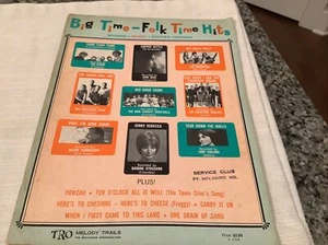BIG TIME-FOLK TIME HITS LIBRO DE MÚSICA PALABRAS MÚSICA ACORDES GUITARRA CANCIONERO RARO NUEVO - Imagen 1 de 4