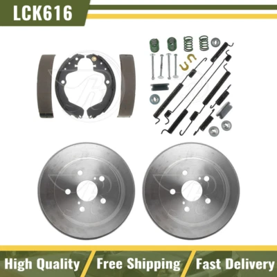 Tambores de freno traseros y zapatas de freno kit de resorte de hardware para Toyota Matrix 03-08 tracción delantera Foto 1 de 4