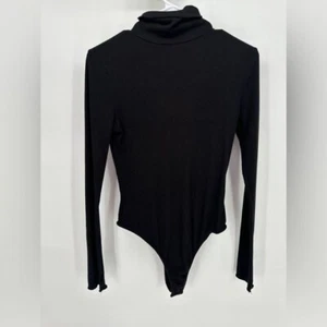 Traje corporal tanga de cuello de tortuga negro mediano M para mujer - Imagen 1 de 8
