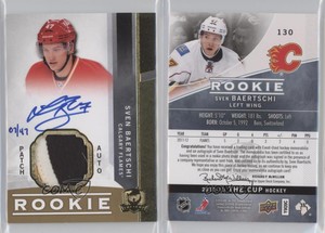 2012-13 Upper Deck The Cup Gold Patch /47 Sven Baertschi #130 Rookie Patch RC