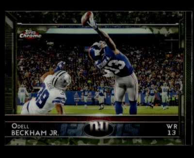 2015 Topps Chrome Mini Odell Beckham Jr #18 Camo Refractor /99 "The Catch" - Image 1 of 2