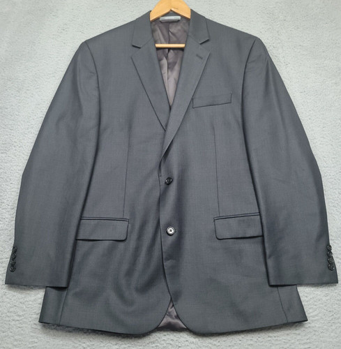 Giacca cappotto sportivo Michael Kors uomo 44L blazer grigio due bottoni a righe