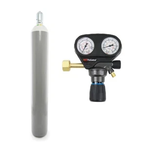 Sauerstoff 2.5 50 Liter Flasche + Sauerstoff Druckminderer 0-10 bar "Profi Set" - Bild 1 von 1