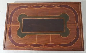 Vintage INLAID Holz Tablett Geometrisch Amerikanische Volkskunst - Bild 1 von 9