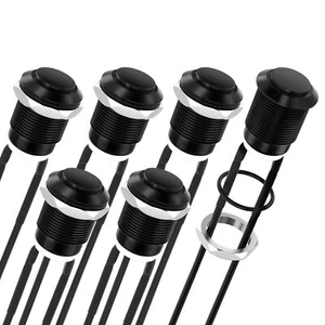 6 Pcs 12mm Momentary Push Button Switch 12V Waterproof Pushbutton for Automotive - Picture 1 of 6