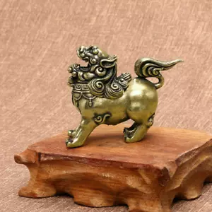 Quemador de incienso de latón ""QiLin"" pequeña estatua censor adornos oficina modelo # - Imagen 1 de 4