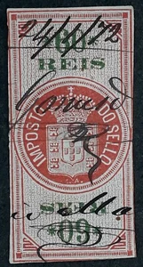 1872 Madeira 60R Imposto do Selo Revenue stamp with pen cancel - Bild 1 von 2
