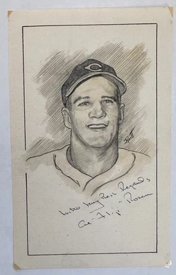 Al Flip Rosen Firmado 5x8" Dibujo Original Colección JSA John Raitt Indios Foto 1 de 4