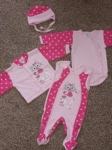 Baby Strampler Body Jacke Mütze Mädchen Set Neugeborenenset Gr. 56 - Bild 1 von 4