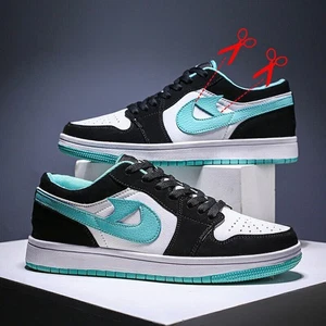 MENS WOMEN LEATHER SNEAKERS CASUAL TRAINERS AF1 WALKING RUNNING SPORTS GYM-SHOES - Picture 1 of 49