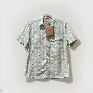 Simms Big Sky Shirt Men Small Western Pearl Snap Plaid Vented Fishing - Picture 1 of 9