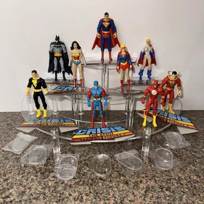DC Infinite Heroes Crisis Superman Supergirl Shazam Black Adam Batman Lot Of 9 - Image 1 of 4