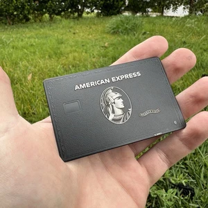Amex Custom Black Card With Small & Large Chip Design - 2025 Novelty Design. - Picture 1 of 7