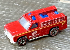 VTG Hot Wheels Redline 1974 Emergency Unit Fire Truck #50 Red Mattel Hong Kong - Picture 1 of 15