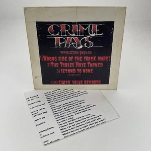 Crime Pays 03’ Demo CD & Lyric Booklet Obscure Punk Hardcore Shock Value Records - Imagen 1 de 1