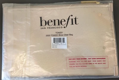 BENEFICIO -BOLSO TRANSPARENTE PARA CEJAS TOA231 2020 - CREMALLERA DORADA/DORADA -BOLSO DE MAQUILLAJE COSMÉTICO -NUEVO Foto 1 de 2