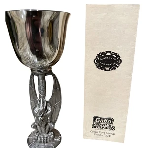 Gallo Zinn Wasserspeier Kelch von Bob Maurus 6" Vintage mit Originalkarton - Bild 1 von 8