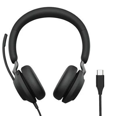3x Jabra Evolve2 40 SE USB-C MS Stereo Corded noise isolation Headset Headphones - Image 1 of 4