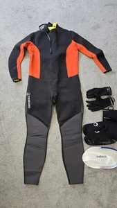 Decathlon Tribord Full Length Wet Suit-Unisex Size XXL Foam Rubber + Accessories - Picture 1 of 19