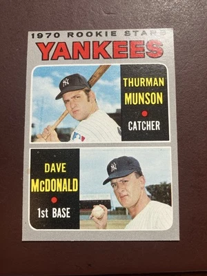 1970 Topps Baseball Thurman Munson D. Mcdonald #189 - Sharp/Crisp Corners - Image 1 of 4
