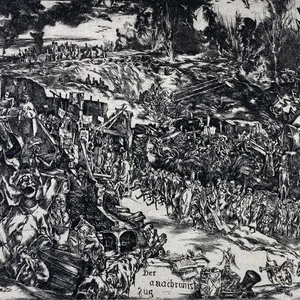 Radierung "Der anachronistische Zug" v. Heinz Zander (1939 Wolfen -2024 Leipzig) - Bild 1 von 17