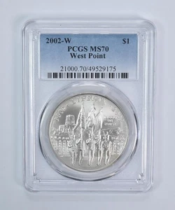 2002-W West Point Commemorative Dollar MS70 PCGS Blue Label *9013 - Picture 1 of 5
