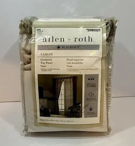 Allen Roth | Yaman | Grommet Top Panel | Taupe 50x95in | #2885521 - Picture 1 of 3
